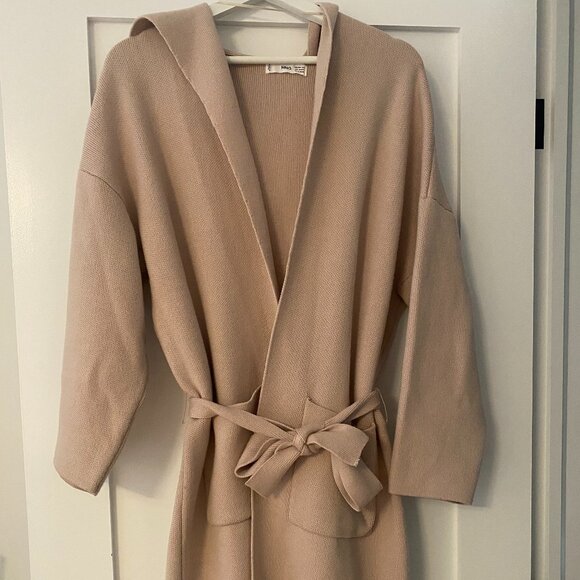MANGO long cardigan with belt SZ XS/SM - Picture 1 of 11
